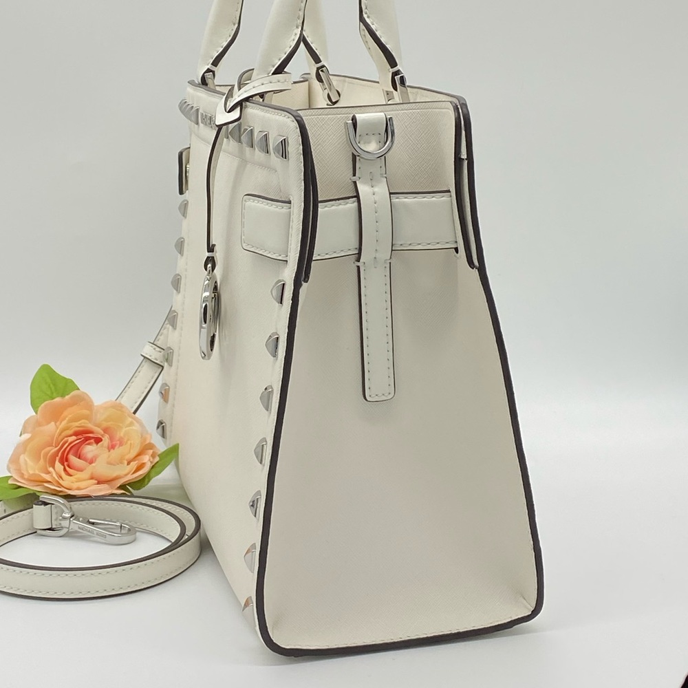 MICHAEL KORS RAYNE MEDIUM EW SATCHEL OPTIC WHITE - Picture 6 of 16